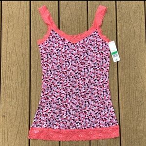 NWT DKNY Lace Sheer Tank Top Camisole Peach, Pink, Black Women’s Size Large